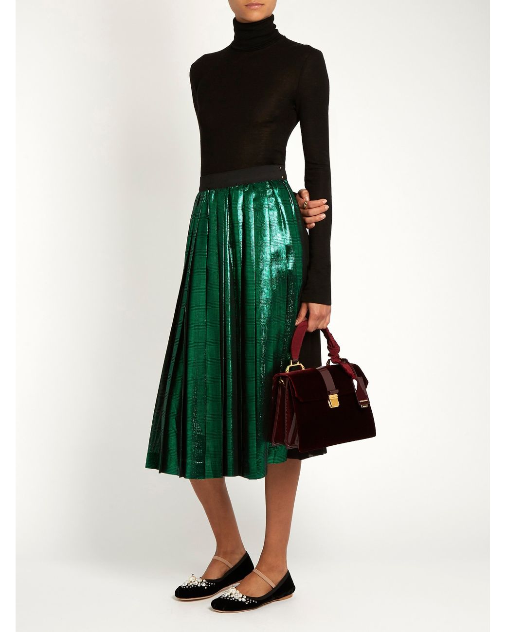 Miu miu cheap pearl flats
